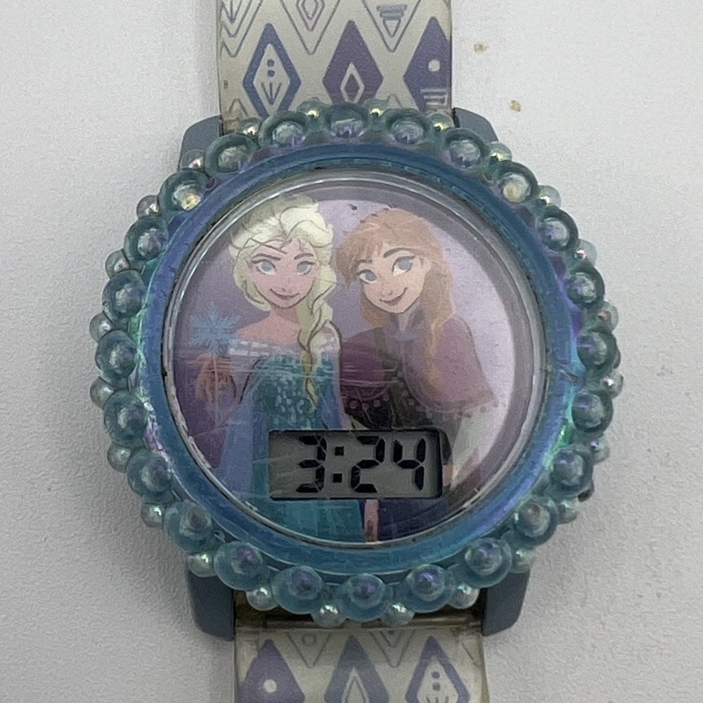 Disney Frozen Girls cute Watch w/ Flashing Lights Elsa Ana dial fashion wear